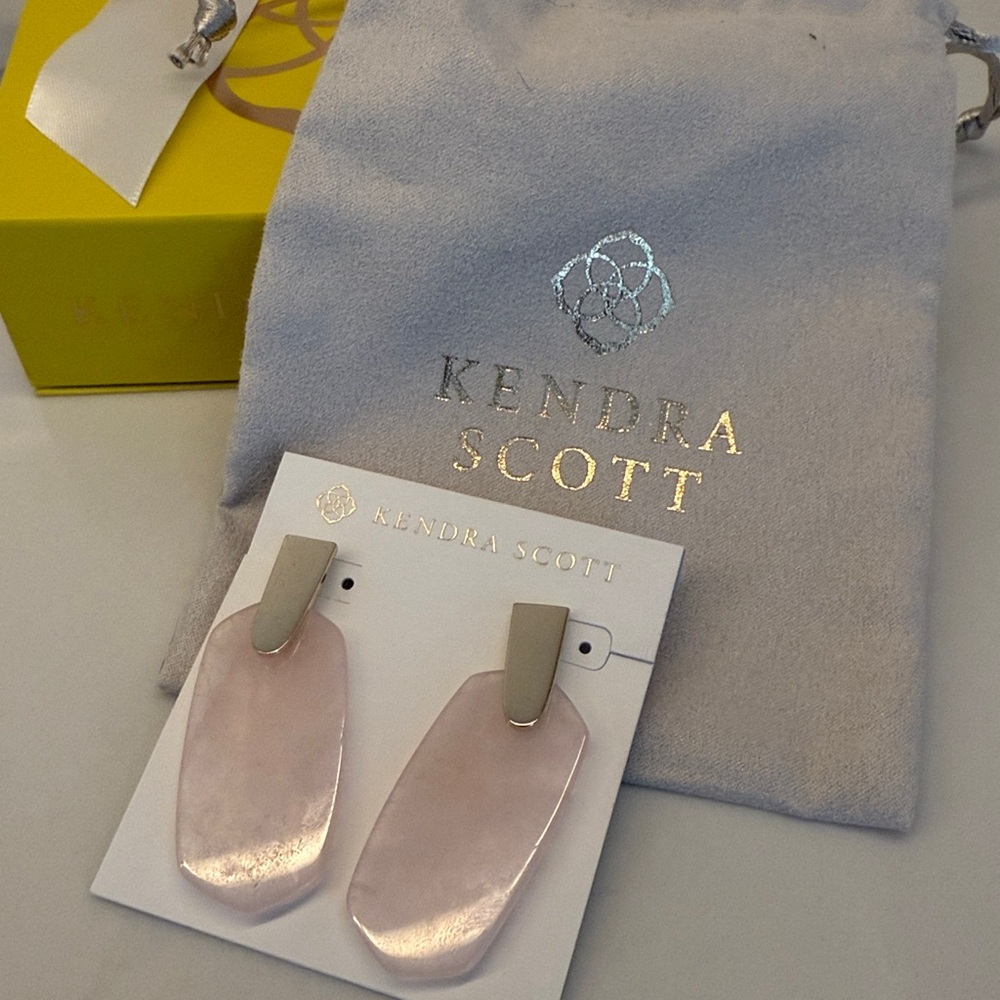 Kendra Scott Blush Pink Statement Earrings